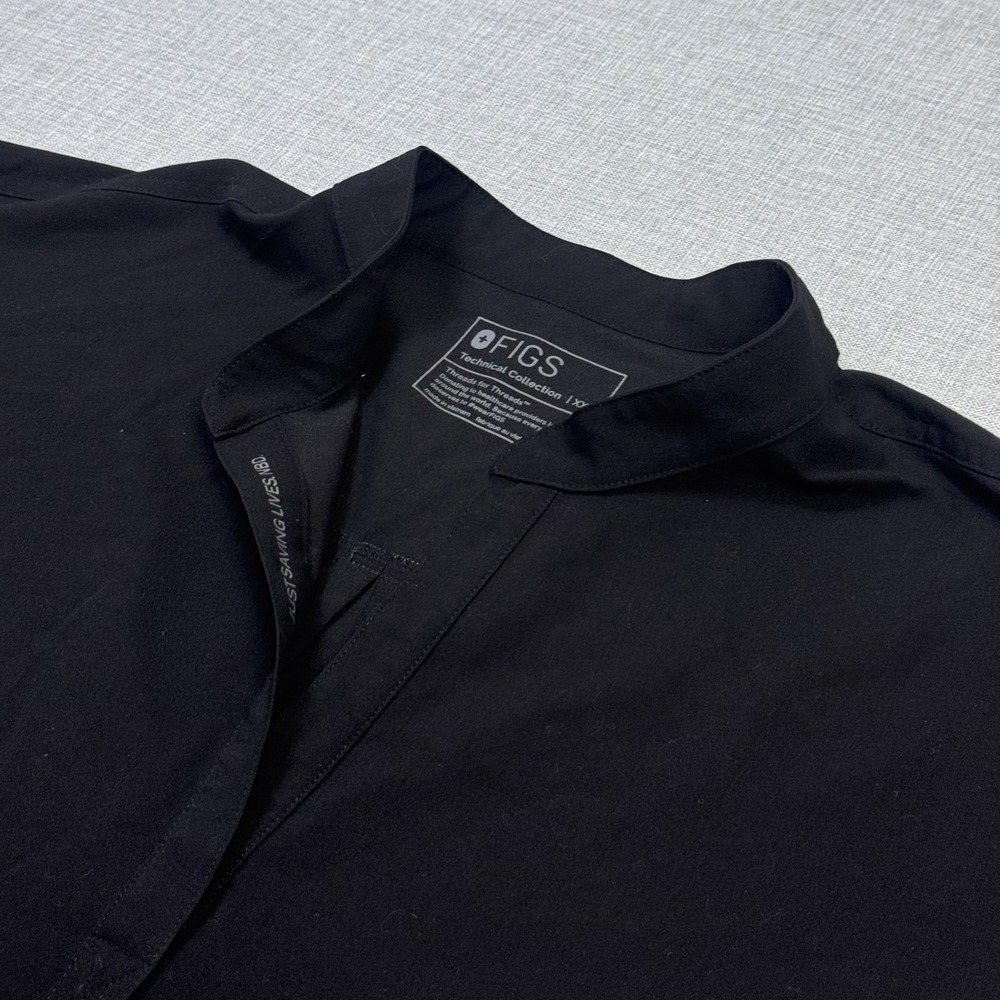 FIGS Rafaela Oversized Scrub Top Shirt Womens 2XL Black Medical Nurse Sleeveless